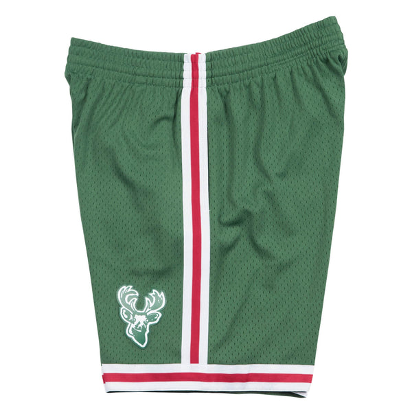 Mens Mitchell & Ness NBA SWINGMAN ROAD SHORTS BUCKS 71-72