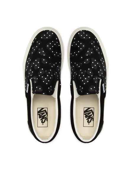 [VN0A5JMHBA2] MENS VANS U CLASSIC SLIP-ON 'LEOPARD POLKADOT' - BLACK/WHITE
