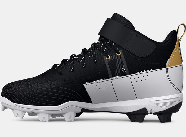 [3025587-001] MENS UNDER ARMOUR HARPER 7 MID RM 'BLACK GOLD' (NO LID)