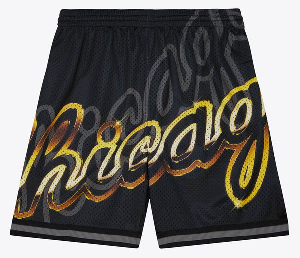 MENS MITCHELL & NESS NBA BIG FACE 4.0 FASHION SHORTS BULLS