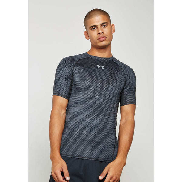 [1257477-006] Mens Under Armour HeatGear Armour Printed Short Sleeve Compression Shirt