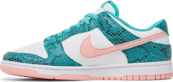 [DR8577-300] Mens Nike Dunk Low 'Snakeskin Washed Teal Bleached Coral'