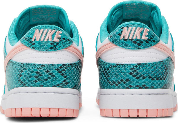 [DR8577-300] Mens Nike Dunk Low 'Snakeskin Washed Teal Bleached Coral'