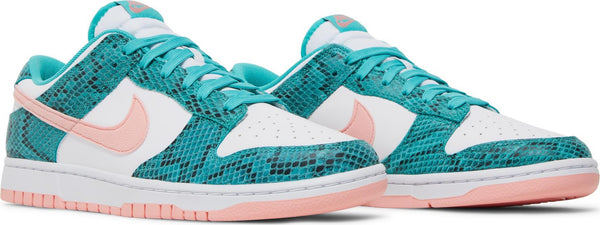 [DR8577-300] Mens Nike Dunk Low 'Snakeskin Washed Teal Bleached Coral'