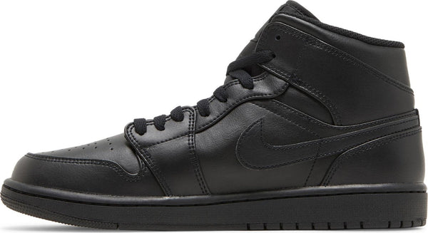 [554724-093] Mens Air Jordan Retro 1 Mid 'Triple Black' (2022)