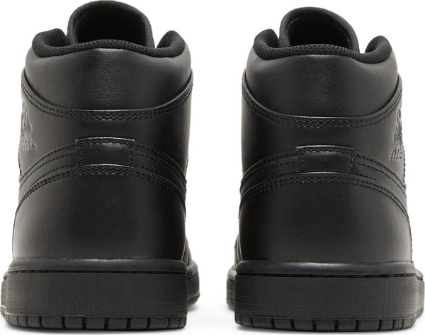 [554724-093] Mens Air Jordan Retro 1 Mid 'Triple Black' (2022)