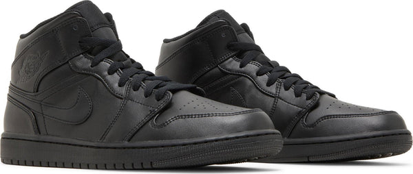 [554724-093] Mens Air Jordan Retro 1 Mid 'Triple Black' (2022)