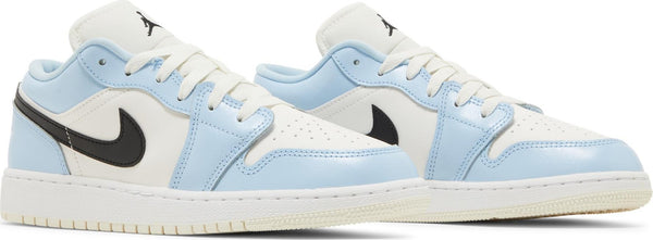 [554723-401] Youth Air Jordan Retro 1 Low 'Ice Blue Black' (GS)
