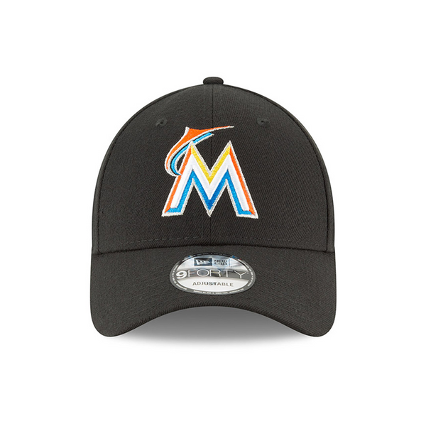 [10489619] Mens New Era MLB The League 9Forty Adjustable Cap - Miami Marlins