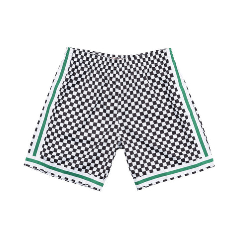 Mens Mitchell & Ness NBA Checked Swingman Shorts Boston Celtics White