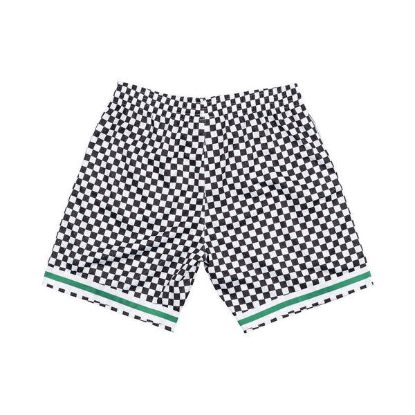 Mens Mitchell & Ness NBA Checked Swingman Shorts Boston Celtics White