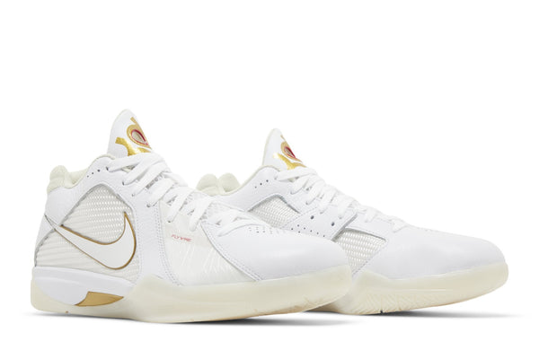 [DZ3009-100] Mens Nike KD RETRO 3 'WHITE METALLIC GOLD'