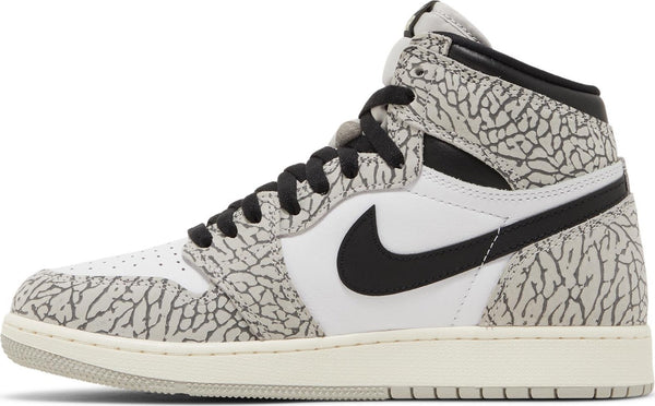 [FD1437-052] Grade School Air Jordan RETRO 1 HIGH OG 'WHITE CEMENT (GS)'