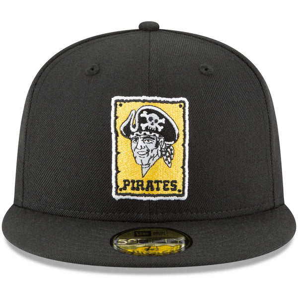 [11590960] Mens New Era MLB Cooperstown Wool 59Fifty Fitted Hat - Pirates