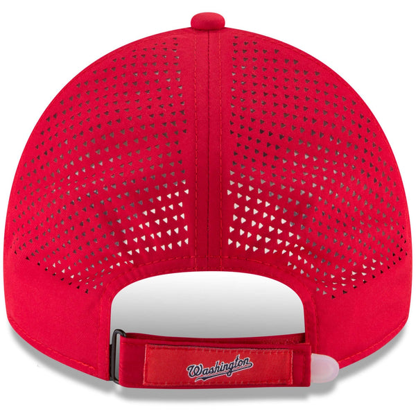 [11591218] Mens New Era MLB Perforated Pivot 9TWENTY Adjustable Hat - Nationals