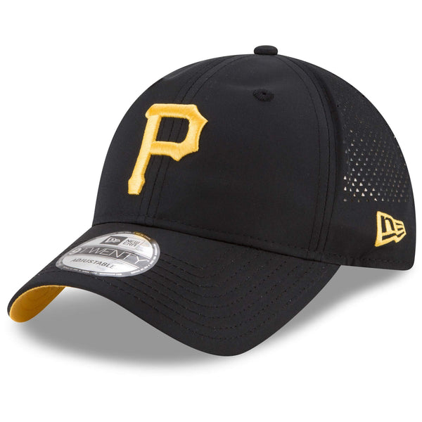 [11591234] Mens New Era MLB Perforated Pivot 9TWENTY Adjustable Hat - Pirates