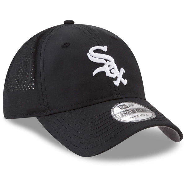 [11591264] Mens New Era MLB Perforated Pivot 9TWENTY Adjustable Hat - White Sox