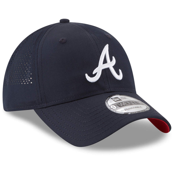 [11591272] Mens New Era MLB Perforated Pivot 9TWENTY Adjustable Hat - Braves