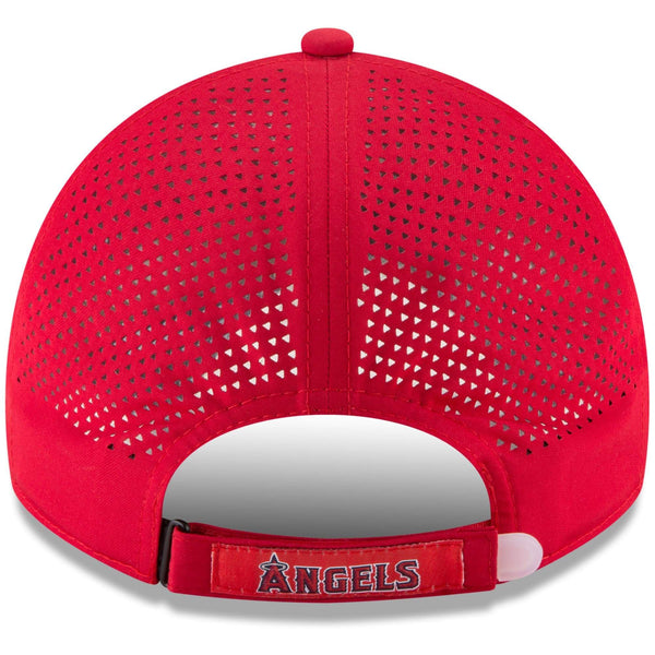 [11591276] Mens New Era MLB Perforated Pivot 9TWENTY Adjustable Hat - LA Angels