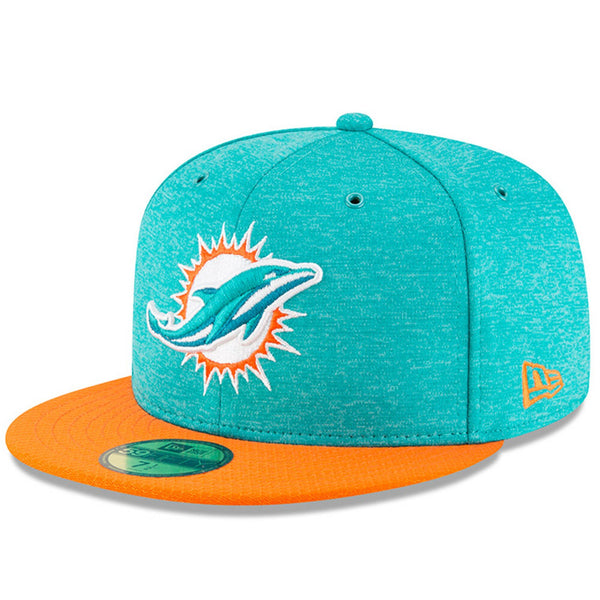 [11762999] Mens New Era NFL 2018 Sideline Home Official 59Fifty Fitted Dolphins