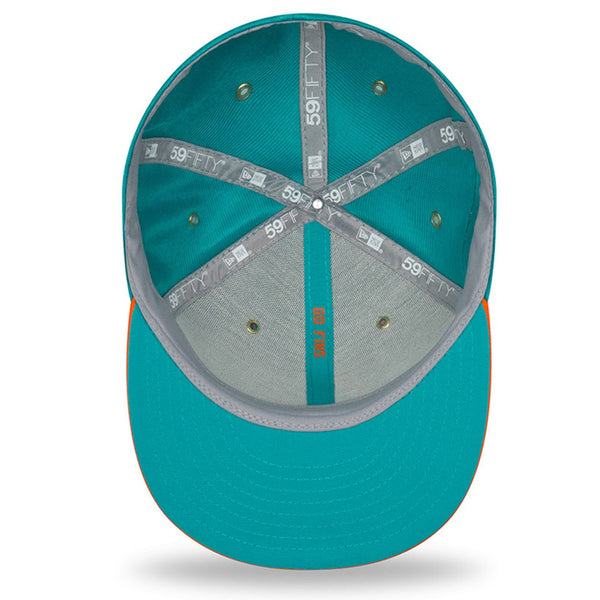 [11762999] Mens New Era NFL 2018 Sideline Home Official 59Fifty Fitted Dolphins