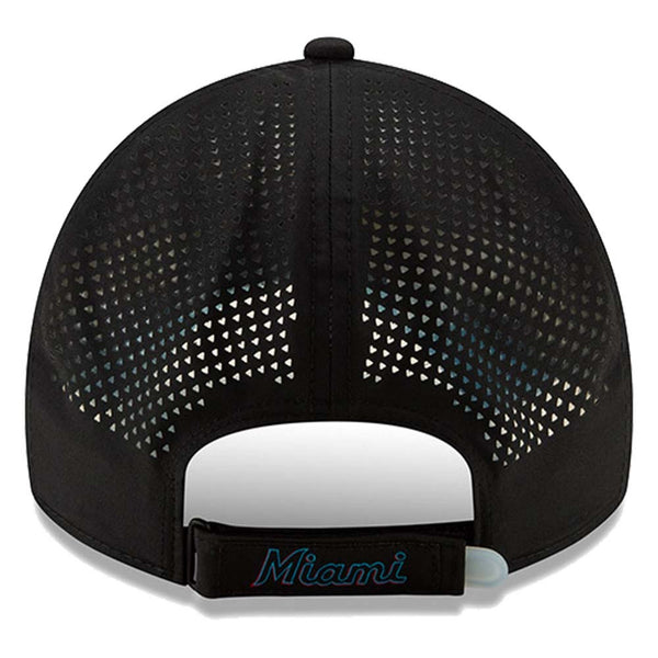 [11885640] Mens New Era MLB Perforated Pivot 9TWENTY Adjustable Hat - Marlins