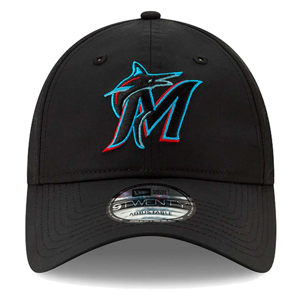 [11885640] Mens New Era MLB Perforated Pivot 9TWENTY Adjustable Hat - Marlins