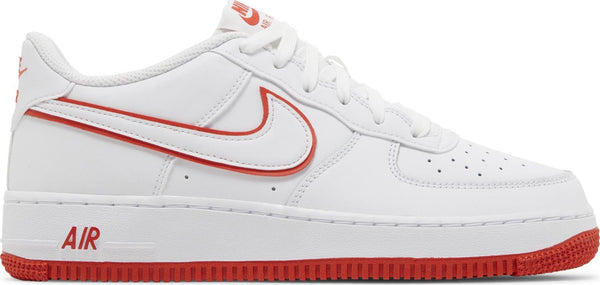[DV7762-101] Grade School Nike AIR FORCE 1 LOW 'WHITE PICANTE RED (GS)'