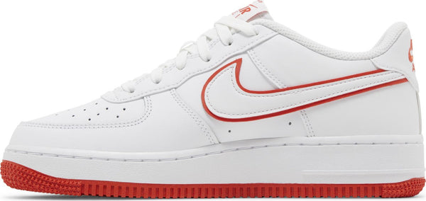 [DV7762-101] Grade School Nike AIR FORCE 1 LOW 'WHITE PICANTE RED (GS)'