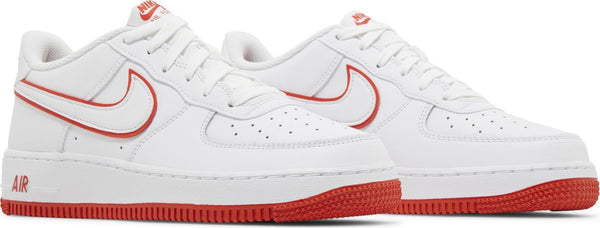 [DV7762-101] Grade School Nike AIR FORCE 1 LOW 'WHITE PICANTE RED (GS)'
