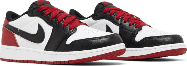 [CZ0858-106] Grade School Air Jordan RETRO 1 LOW OG 'BLACK TOE (2023) (GS)'