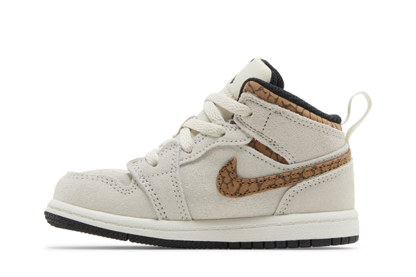 [DZ5371-102] Toddlers Air Jordan RETRO 1 MID SE 'BROWN ELEPHANT (TD)'