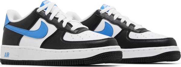 [FN8008-001] Grade School Nike AIR FORCE 1 LOW 'WHITE BLACK LIGHT PHOTO BLUE (GS)'