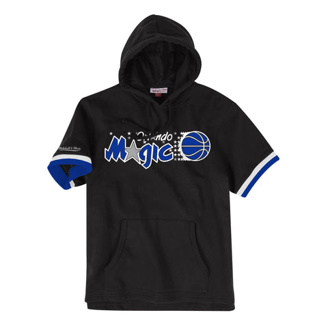 Mens Mitchell & Ness NBA French Terry Short Sleeve Hoodie Orlando Magic