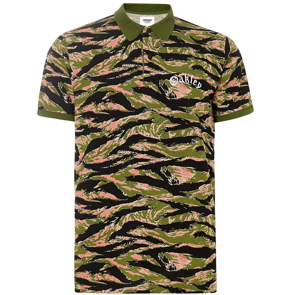 [434448-98T] Mens Oakley Tiger Camo Piquet SS Polo TNP