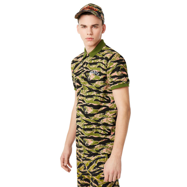 [434448-98T] Mens Oakley Tiger Camo Piquet SS Polo TNP