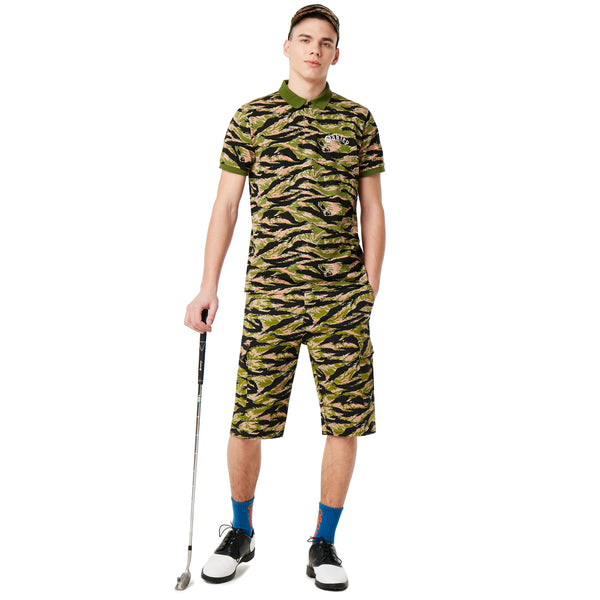 [434448-98T] Mens Oakley Tiger Camo Piquet SS Polo TNP
