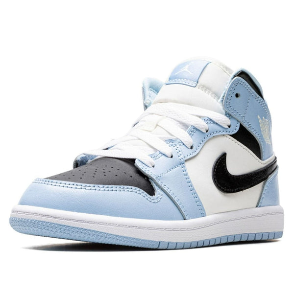 [640737-401] Preschool Air Jordan RETRO 1 MID (PS) 'Ice Blue'