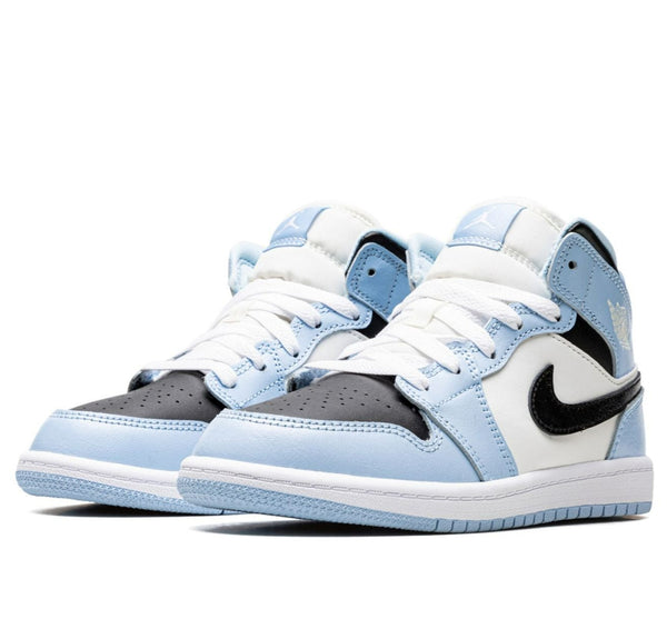 [640737-401] Preschool Air Jordan RETRO 1 MID (PS) 'Ice Blue'