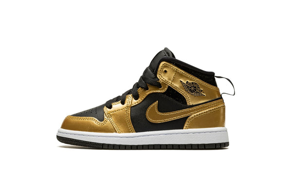 [DR6968-071] Preschool Air Jordan RETRO 1 MID SE (PS) 'Metallic Gold Black'