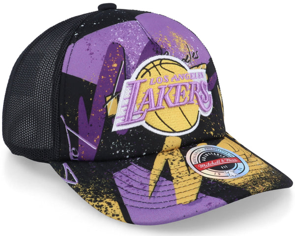 [HHSS2993-LALYYPPPBLCK] MENS NBA LA LAKERS HYPER TRUCKER SNAPBACK
