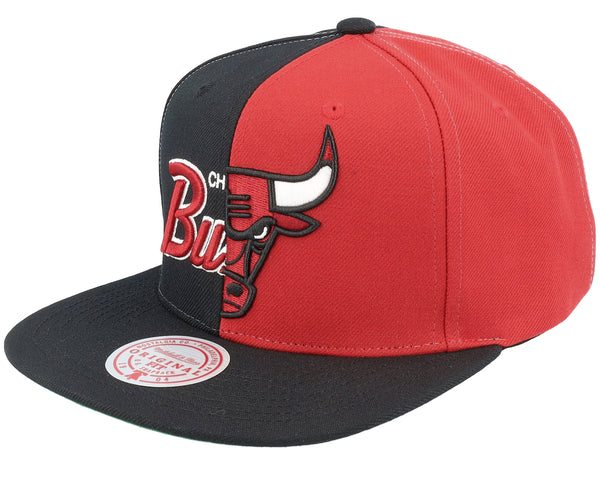 [HHSS4516-CBUYYPPPBLCK] MENS NBA CHICAGO BULLS SPLIT CROWN SNAPBACK