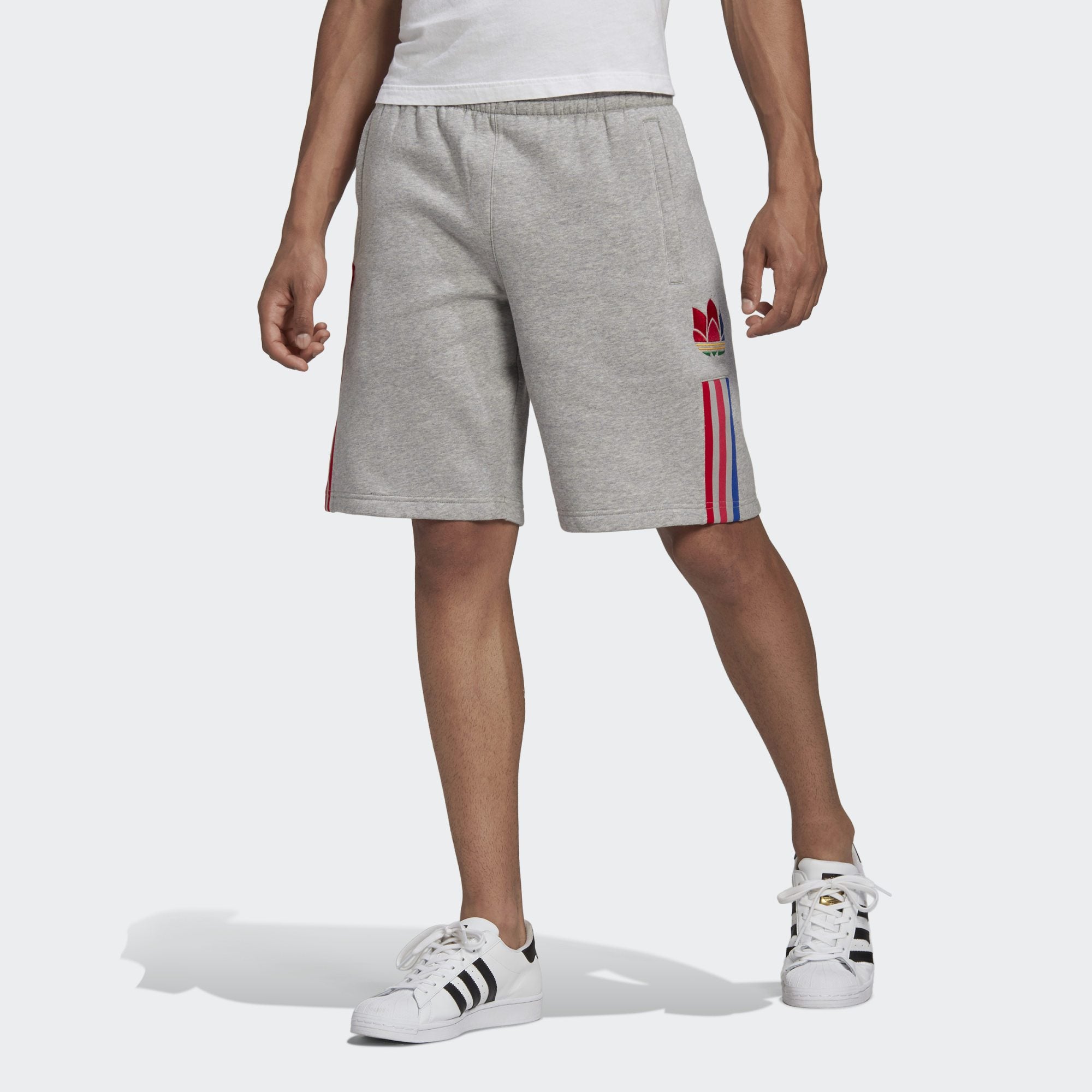 [GP5908] Mens Adidas 3D Trefoil 3-Stripes Sweat Shorts