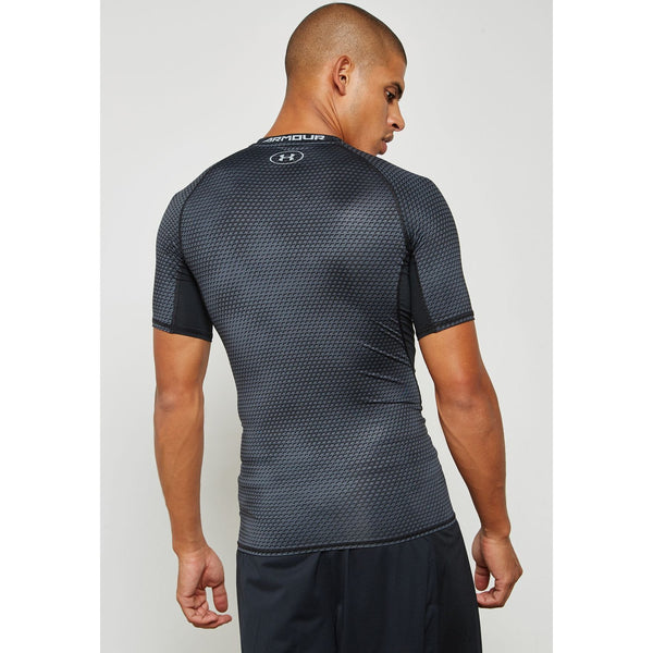 [1257477-006] Mens Under Armour HeatGear Armour Printed Short Sleeve Compression Shirt