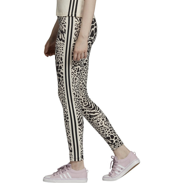[DV0114] Womens Adidas Originals Animal Print 3 Stripe Leggings