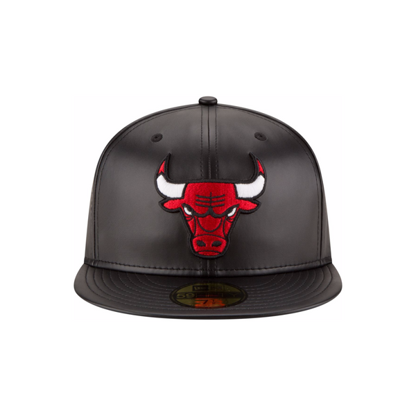 [70344042] Mens New Era NBA 59Fifty Faux Leather Fitted Cap Chicago Bulls