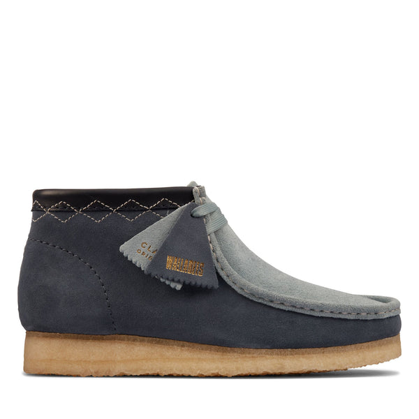 [26163259] Mens Clarks Originals Wallabee Boot 'Blue Combi'