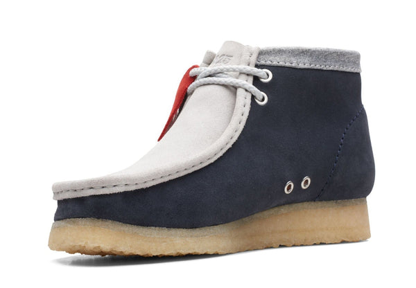 [26165077] Mens Clarks Originals Wallabee Boot VCY 'Navy Grey'
