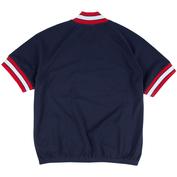 [277J40091ABR] Mens Mitchell & Ness MLB Authentic 1/4 Zip Batting Practice Jersey Braves 91