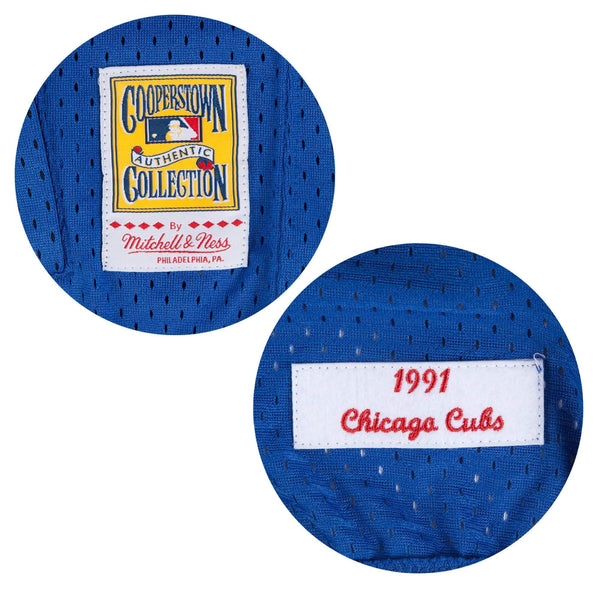 [277J40491CCU] Mens Mitchell & Ness MLB Authentic 1/4 Zip Batting Practice Jersey Cubs 91